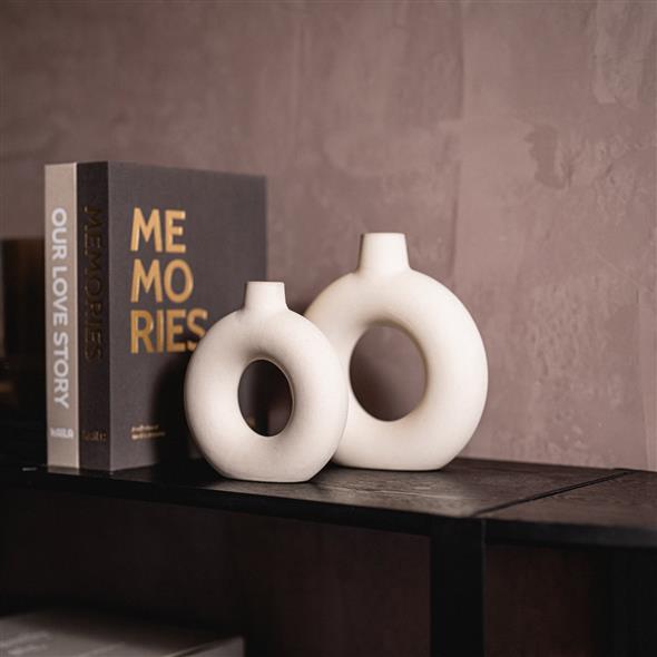 Rund keramik vase 2 stk